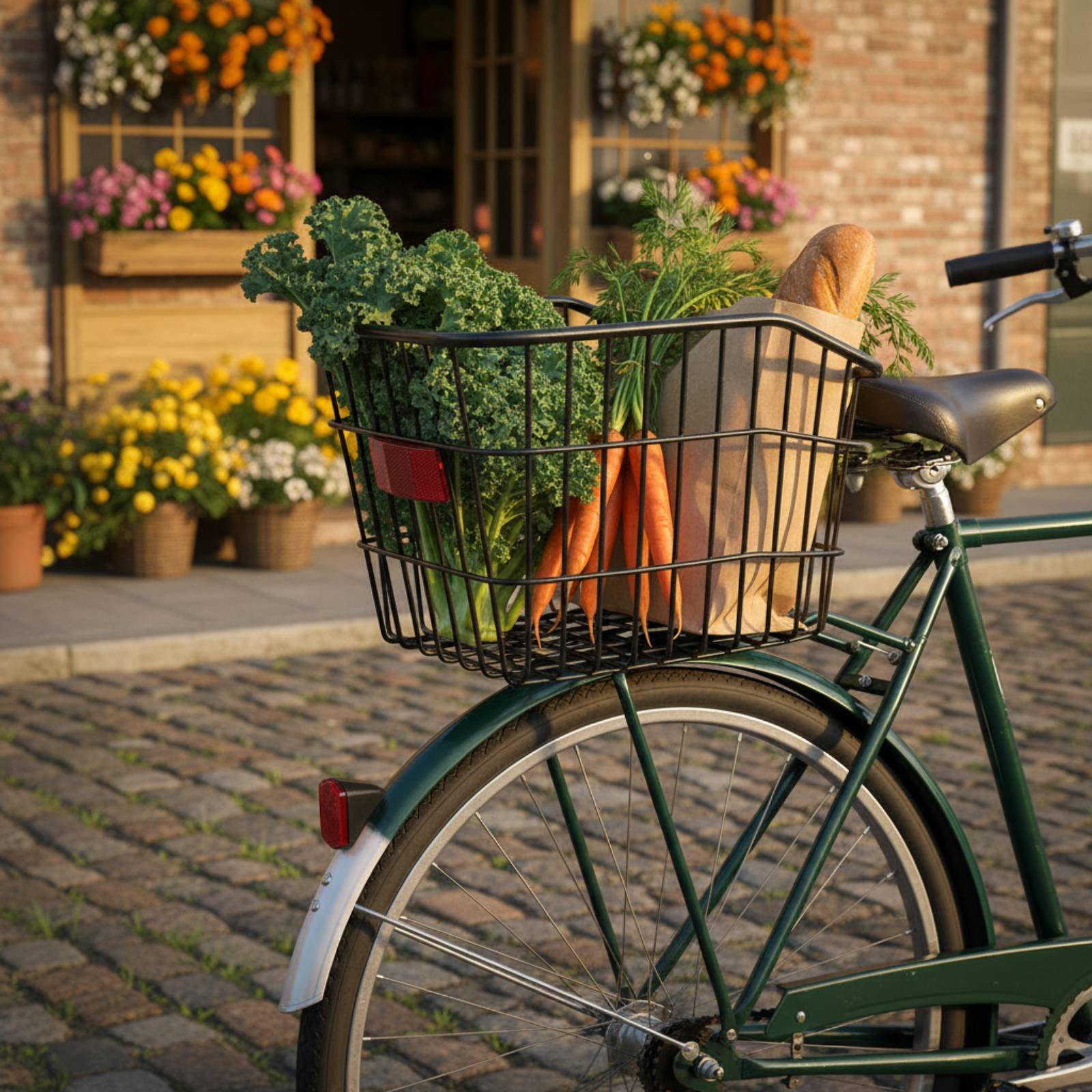 Cycling Commute - Cycle Rear Rack Basket Sturdy-Duty Rear