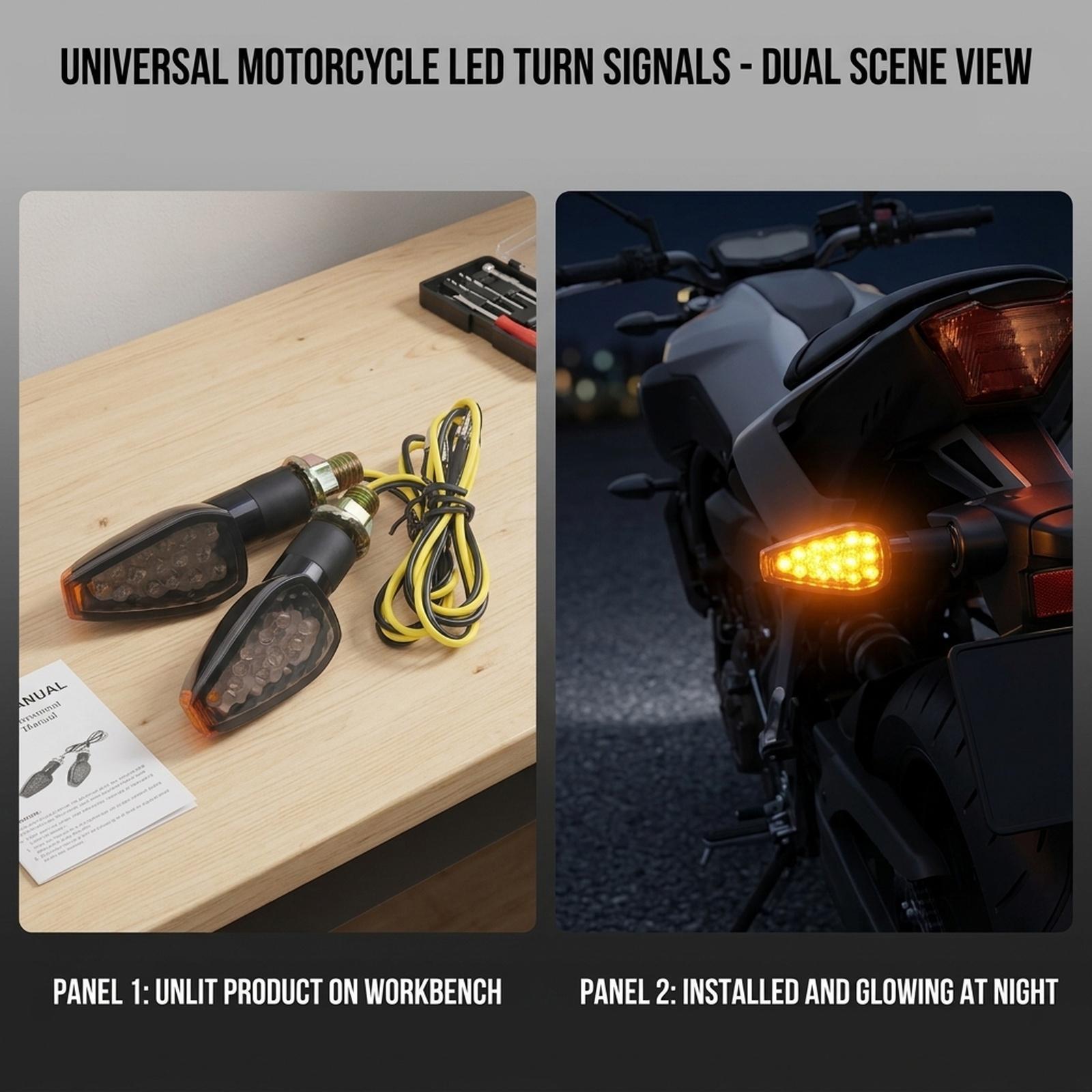 14 LED Motorcycle Turn Signal  - Bike Light Front Rear ulasan dan harga