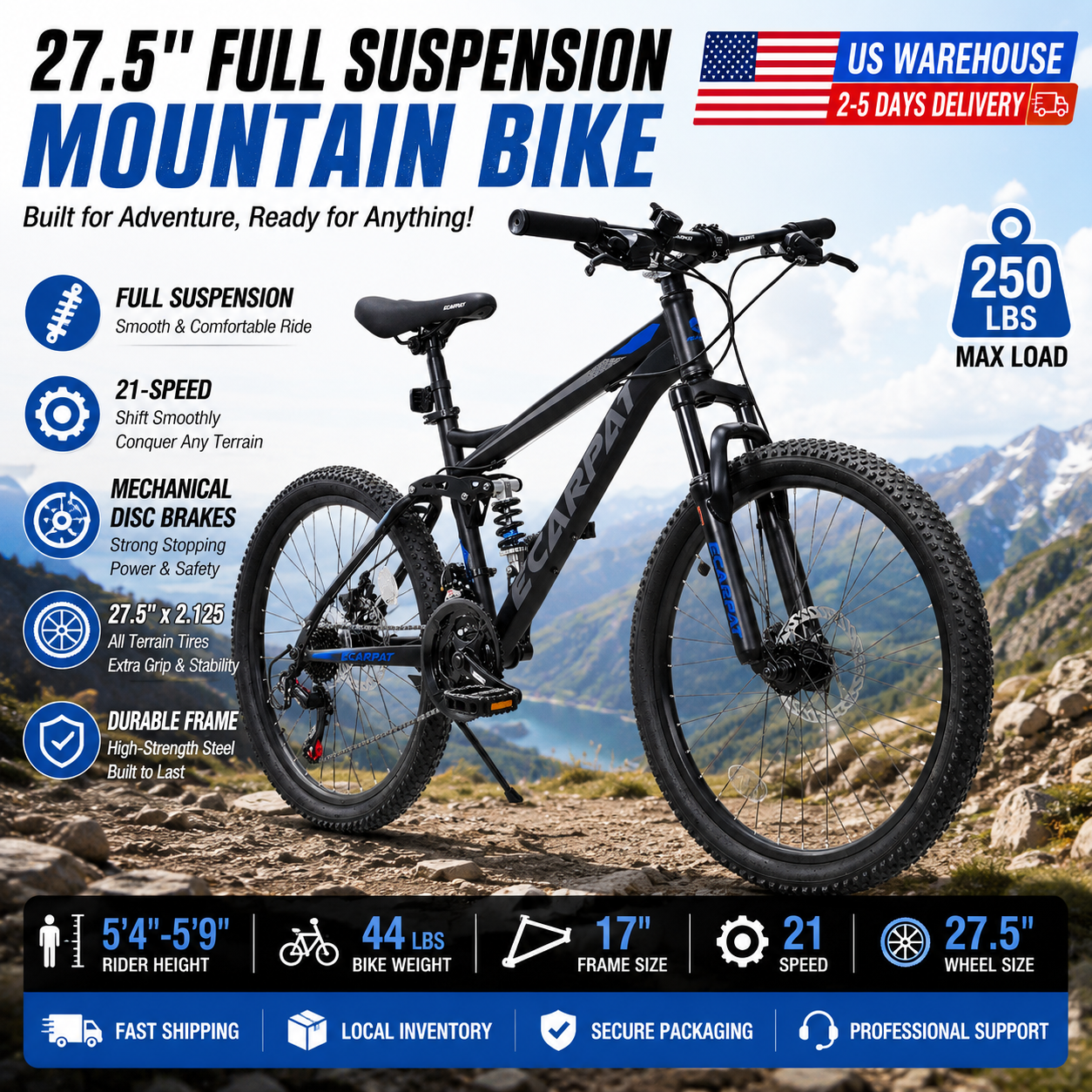 27.5 Inch Full Suspension MTB  - Commuting With Bike ulasan dan harga